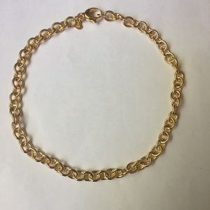 16” Bronze Milor Italy Link Necklace Goldtone